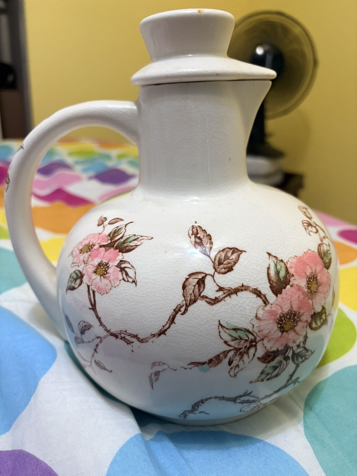 Nasco Springtime Pattern Large Porcelain Pitcher Jug Made in Japan 