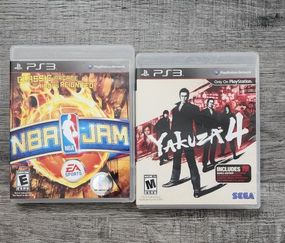 NBA Jam Yakuza 4 Playstation 3 Games