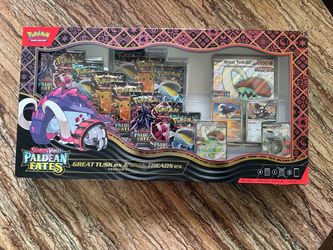 Pokemon TCG Paldean Fates Great Tusk & Iron ex Premium Collection Box NEW SEALED