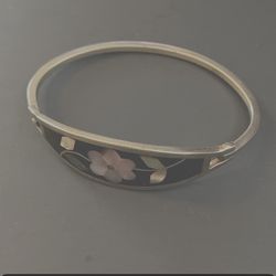 Bracelet Mother Of Pearl Floral Design 
