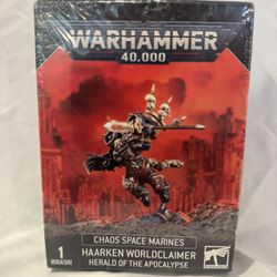 New Sealed Warhammer 40K Chaos Space Marines Haarken Worldclaimer - Herald of the Apocalypse Miniature