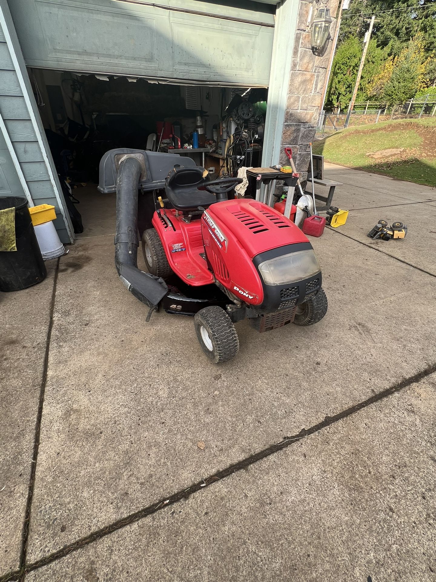 Troy Bolt Pony Riding Mower Bagger System