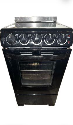 20” Black Electric Range Stove with Glass Top
