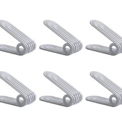 Shoe Holder 6pcs Adjustable Storage Shoe Rack Double-Layer Shoe Holder Bedroom Space-Saving Home Dormitory Artifact Storage Shoe Space Saving, No