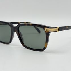 PREMIERE C DE CARTIER HAVANA GOLDEN SUNGLASSES CT0220S NEW 100% GENUINE ~$1150