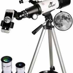 Gskyer Telescope, 70mm Aperture 400mm AZ Mount Astronomical Refracting Telescope for Kids Beginners