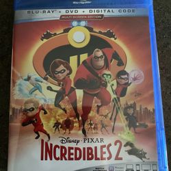 Blu-Ray DVD and Digital Copy of Incredibles 2