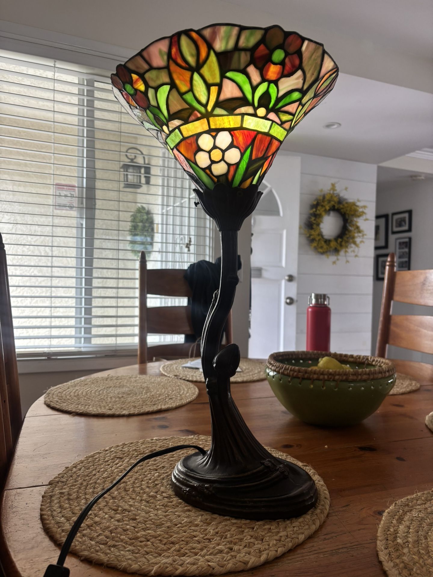 Vintage Stained Glass Lamp