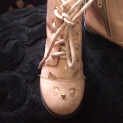 Cute Pink Cat Boots