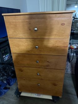 5-Drawer Solid Wood Tall Dresser