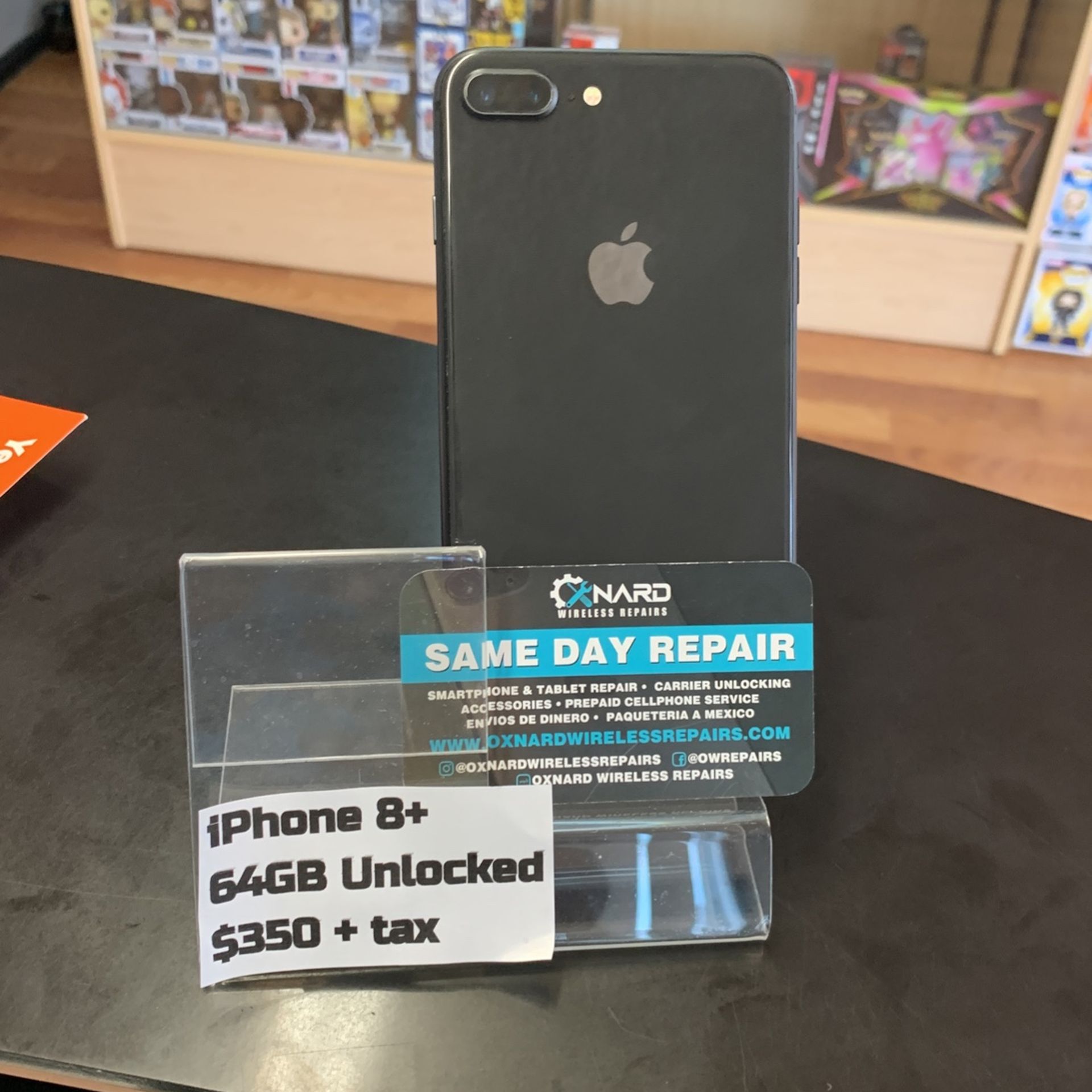 IPhone 8 + 64 GB Unlocked $350 + Tax