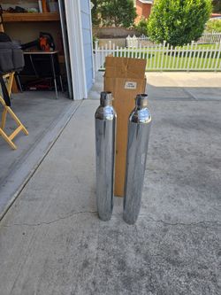 Chrome Harley Davidson Motorcycle Exhaust Mufflers Pair