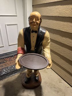 Vintage Old man Butler Statue