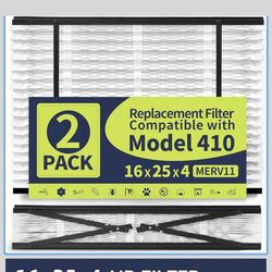 IYOUYA 410 Replacement Filter Compatible with AprilAire Whole House Air Purifier 1410, 1610, 2410, 2416, 3410, 4400, 16×25×4 MERV-11 Furnace Filter(Pa