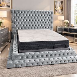 Luxury queen size bed frame | mattress sold separately