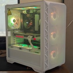 Intel Core i5 14400f + AMD Radeon VII White RGB Gaming Desktop PC Computer 