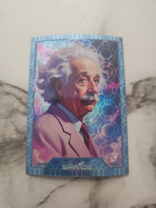 Cardsmiths Space Galactic Edition Topaz Gem Refractor 26/199 Albert Einstein