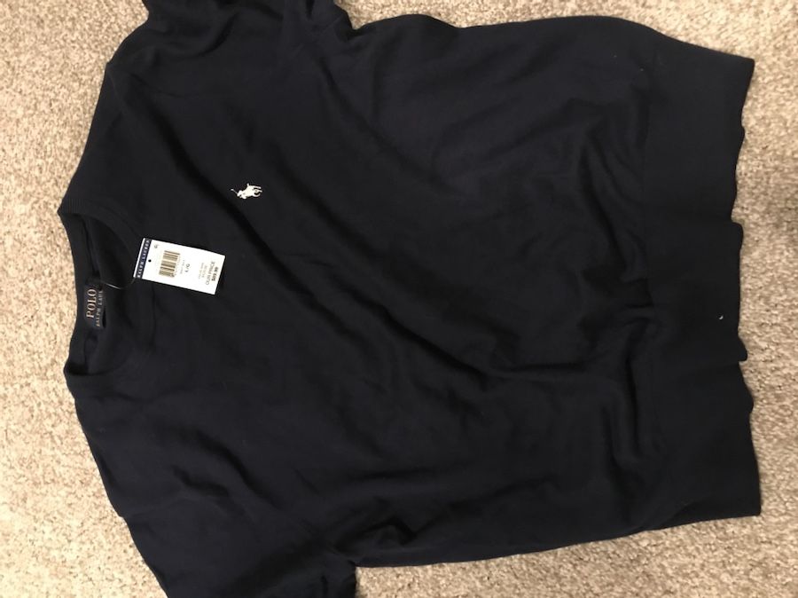 2 Merino wool crew neck polo sweaters