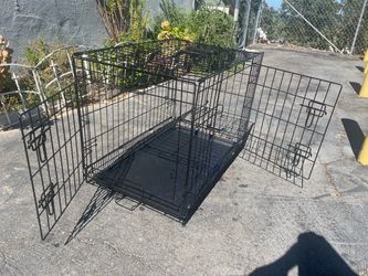 Large Double Door Folding Wire Dog Crate - Leak Prook Tray