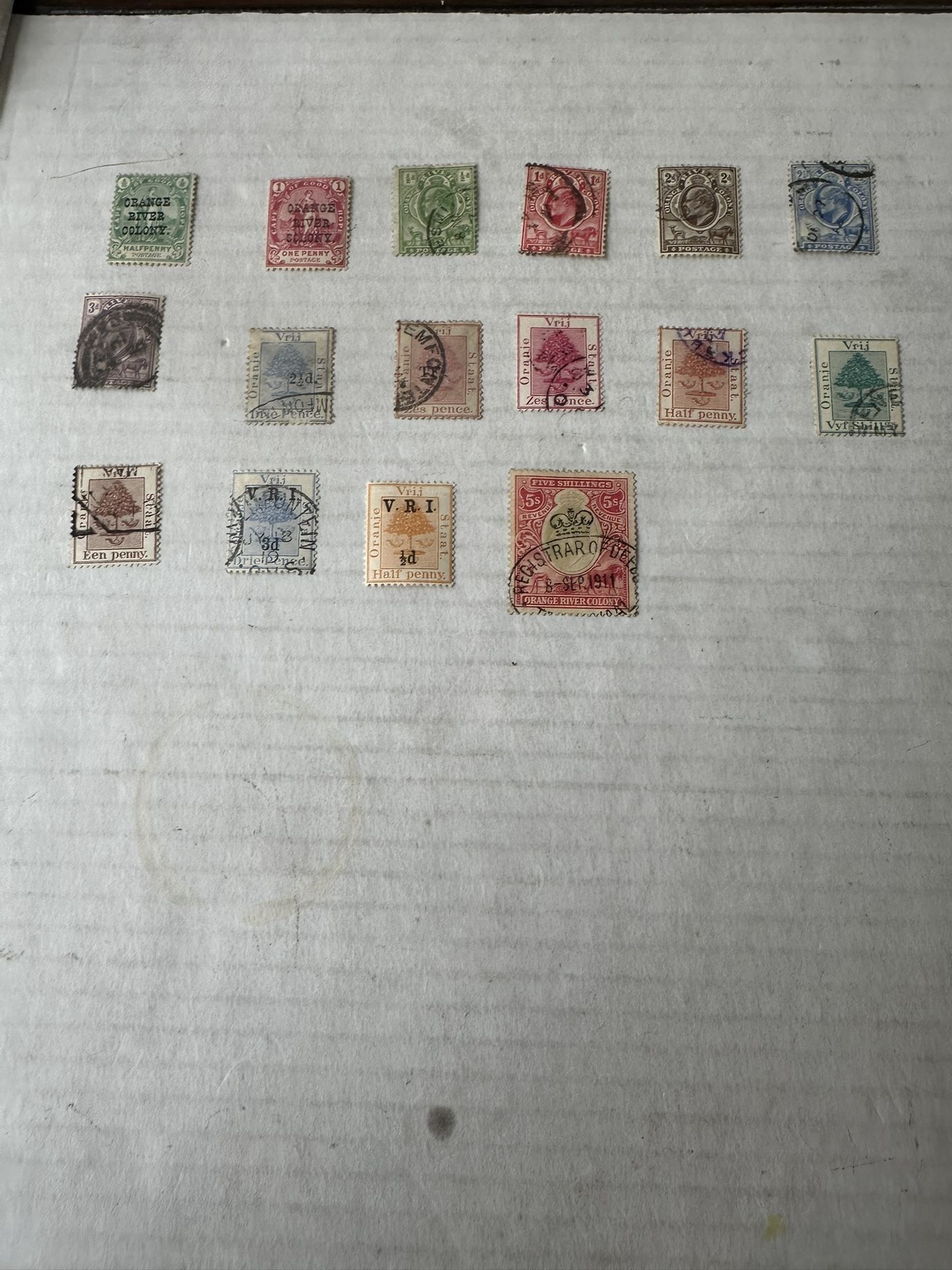 Orange River Colony Collection Of 16 Stamps Used