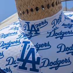Dodgers Straw Hat White 