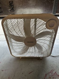 PELONIS 20 Inch Box Fan – 3 Speeds, White