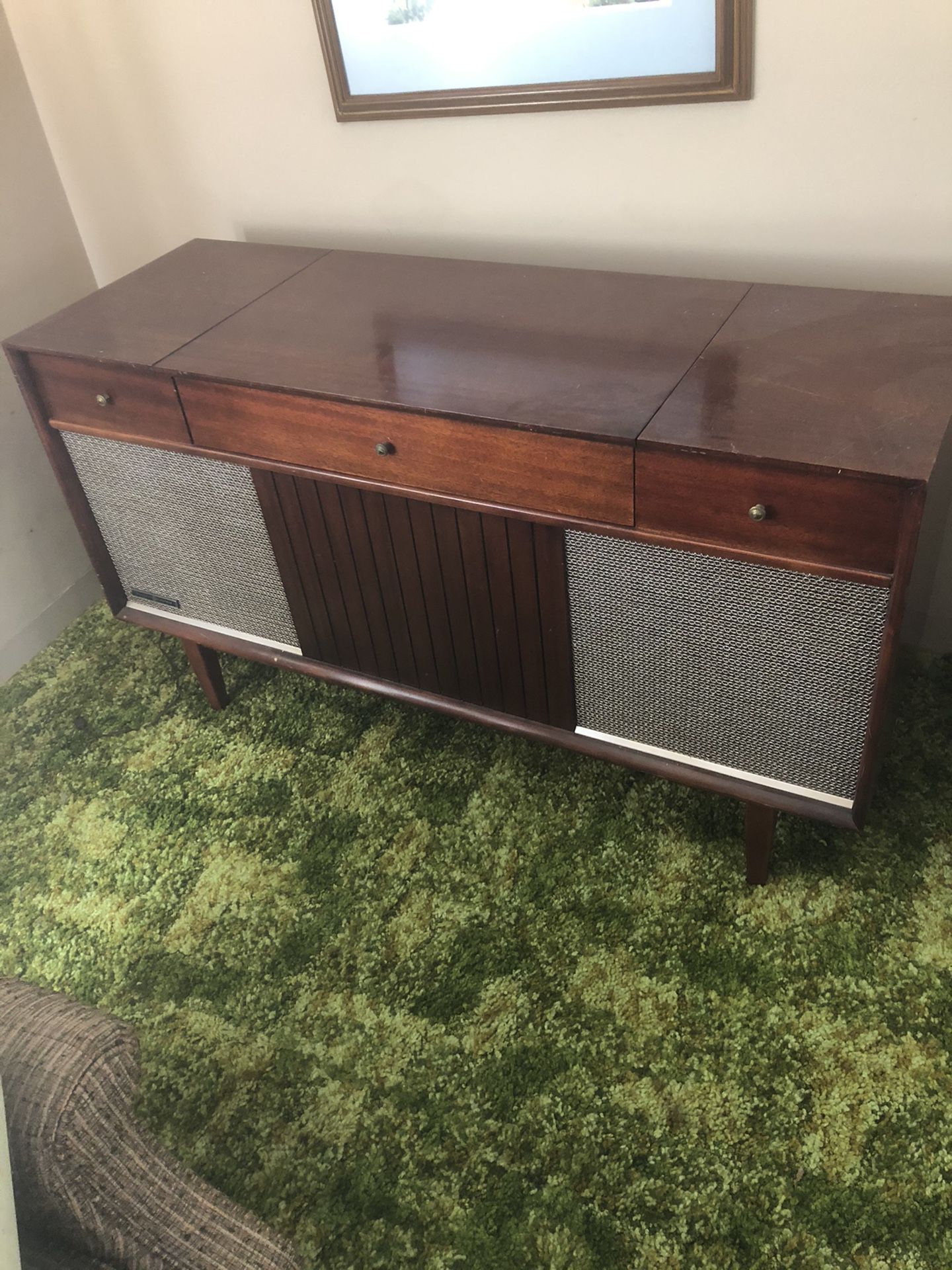 Mid-Century Modern console record player