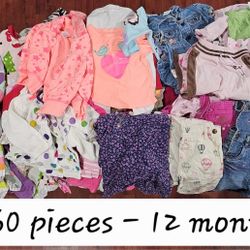 160 Pieces 12 Month Old Clothing 