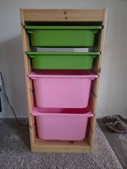 Ikea storage with tubs