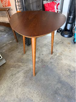 Wood side table