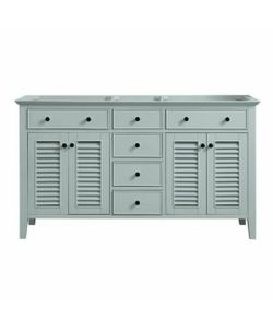 Home Decorators Collection Fallworth 60 in. W x 21-1/2 in. D Bathroom Vanity Cabinet Only in Light Green