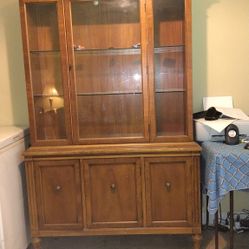 Antique Hutch China Cabinet 