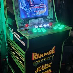 Custom Rampage Gaming Arcade 1up With 12,000 Video Games 