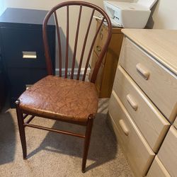 Original Lowenstein Wood Chair With Vinyl Seat