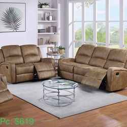 2 Pc Recliner Sofa And Loveseat