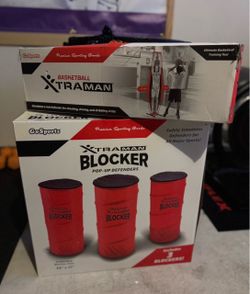 GoSports Basketball Training Bundle – XTRAMAN Defender, Pop-Up Blockers & Contact Pad