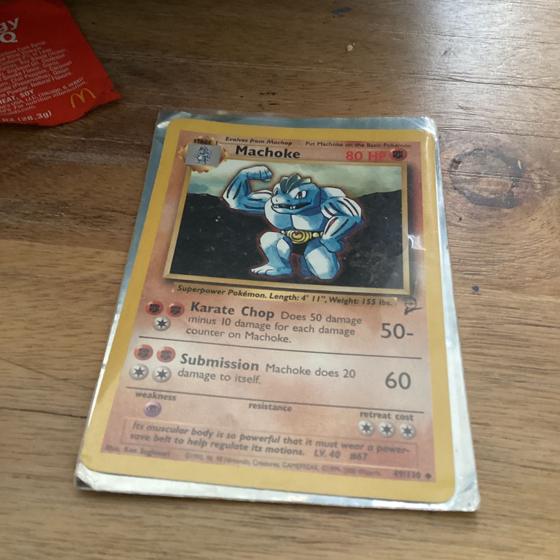 Machoke Pokémon Card Stage 2