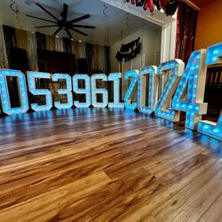 Marquee Numbers W/ lights