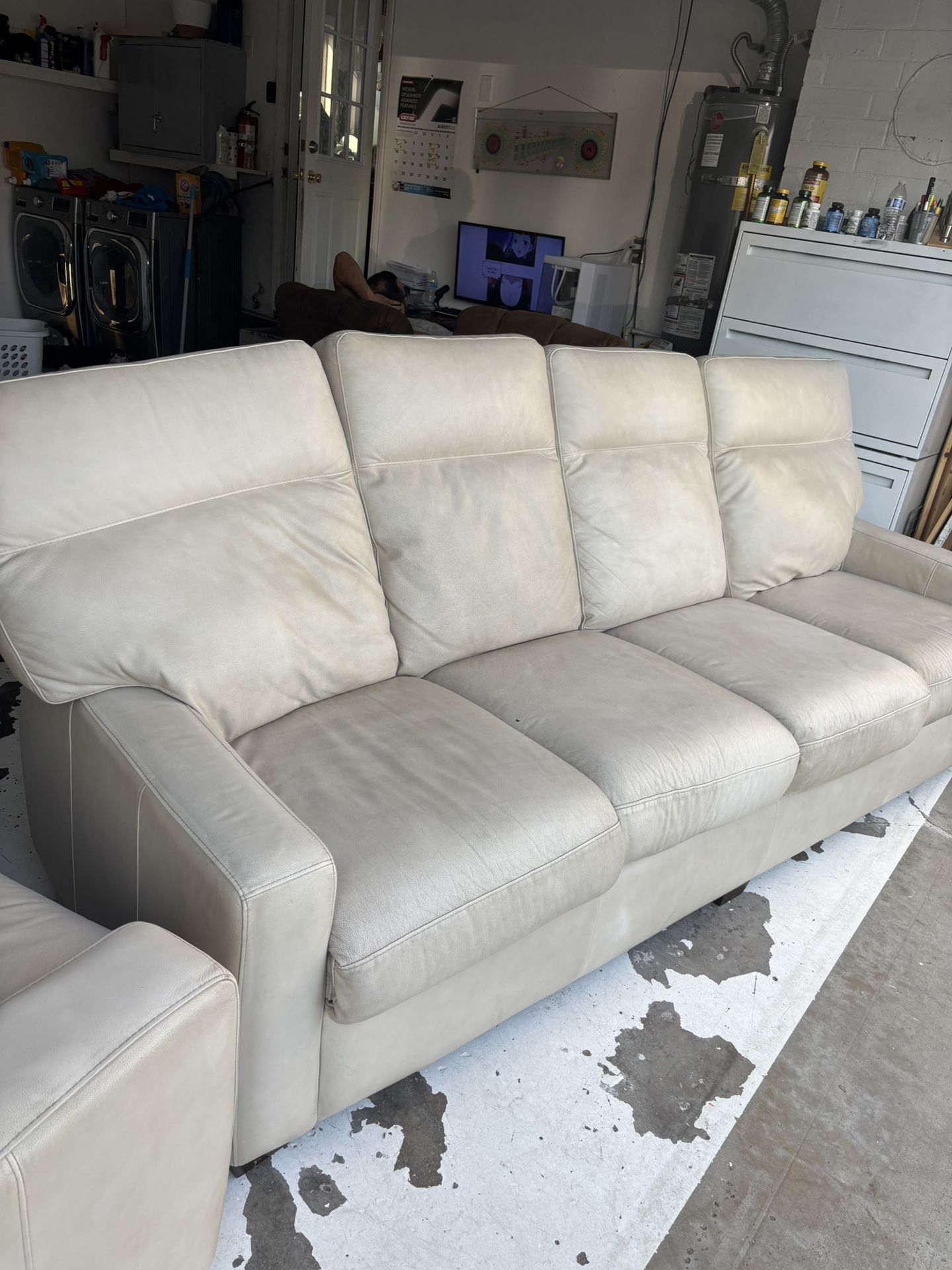 White Leather Couch