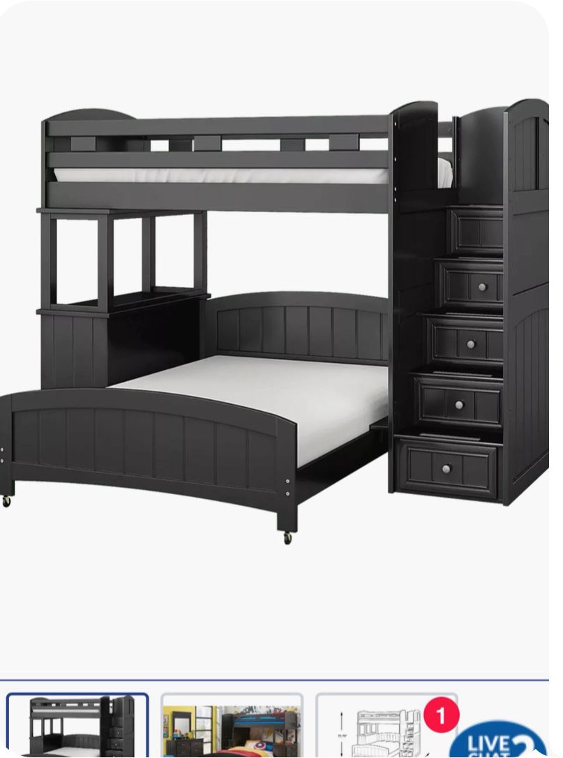 Bunk Bed Frame With One Full Twin Mattress