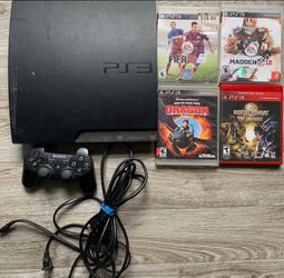 Ps3 slim with games/controller