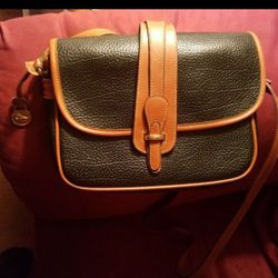 Dooney and Burke blk/wheat pocketbook and wallet