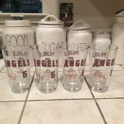 Albert Pujols #5 Pint Glasses (4)  New Condition