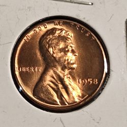 #516 Wheat 1958 One Cent Coin 