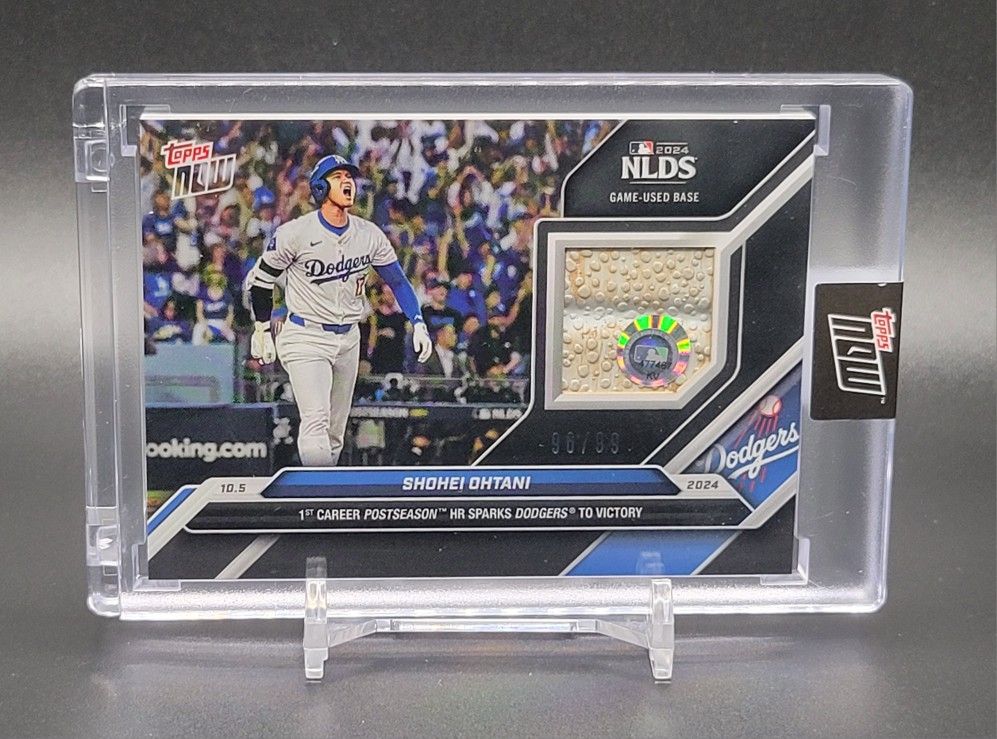 2024 Topps Now Shohei Ohtani Game-Used Base Relic PR 99 Black Parallel Card 801B