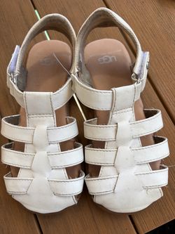 UGG White Strappy Sandals