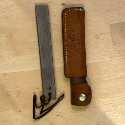 Schrade Old-Timer HONESTEEL Vintage 1970s Leather Sheath Knife Sharpening Tool