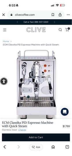 ECM Classika PID Espresso Machine with Quick Steam