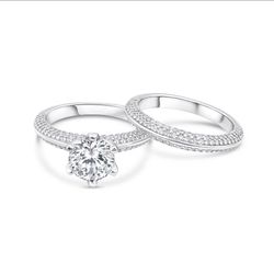 Modern Gents Size 7 Wedding Bridal Ring Sets