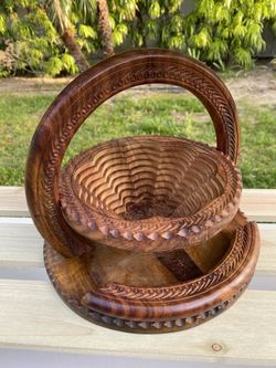 wood fruit basket